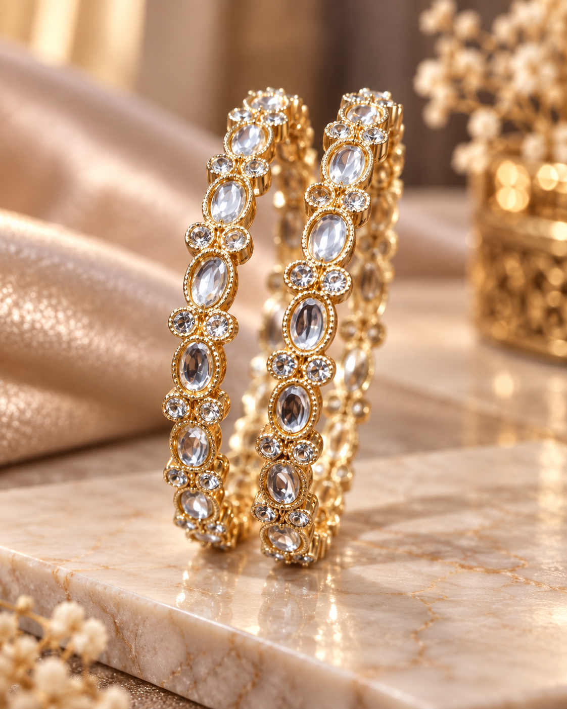 Oval Clear Bangles