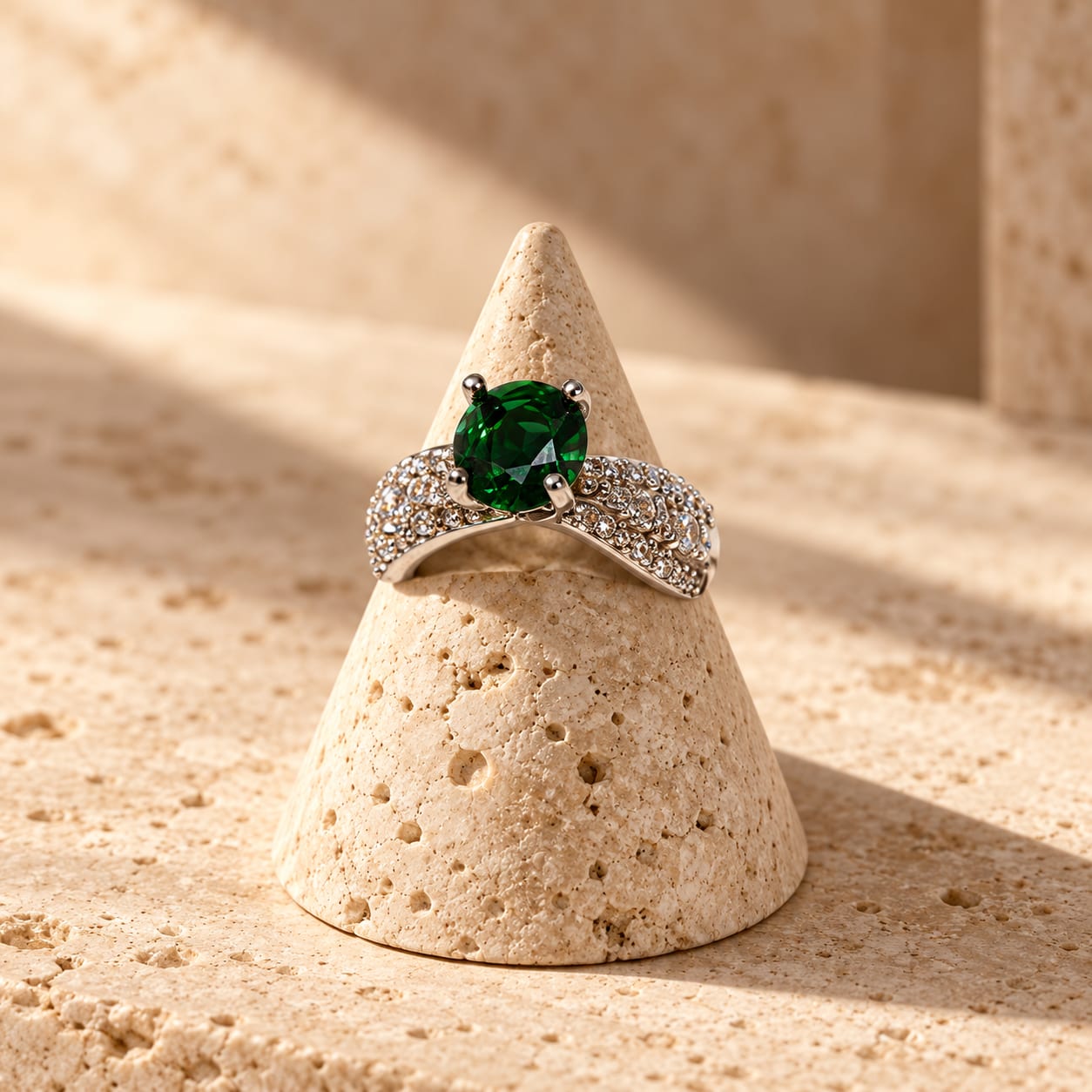 Emerald split ring
