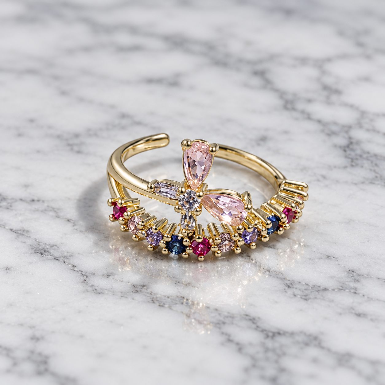 Pink Bow Ring