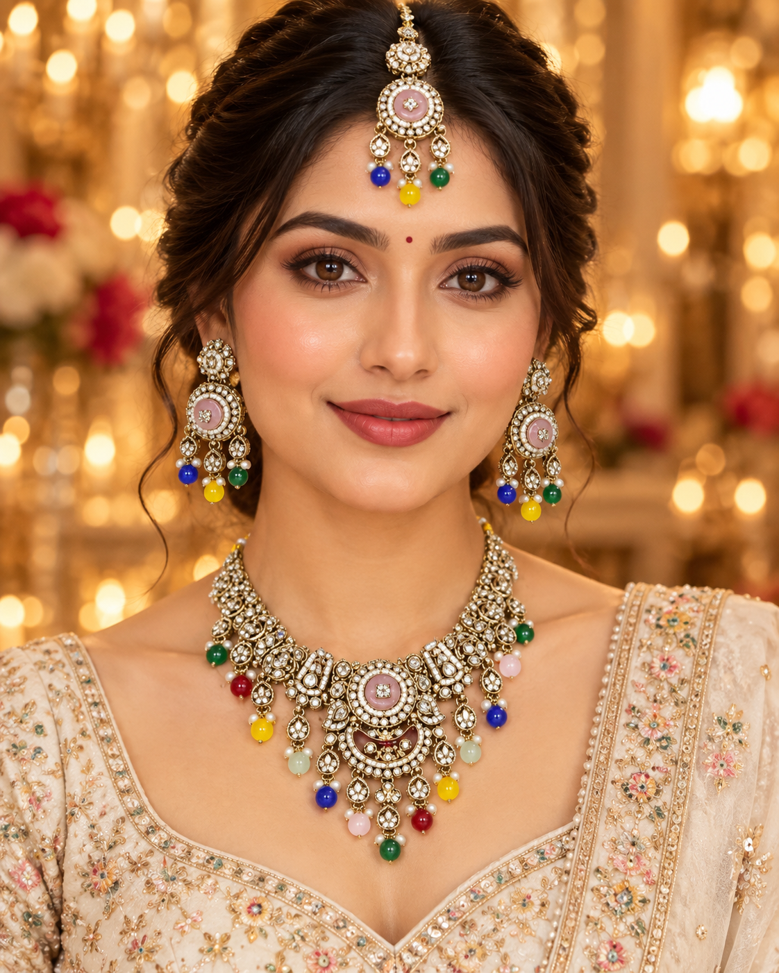 Colour Bead Necklace Set