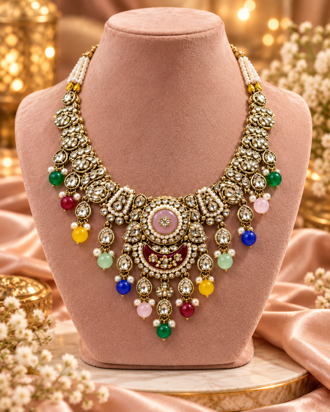 Colour Bead Necklace Set