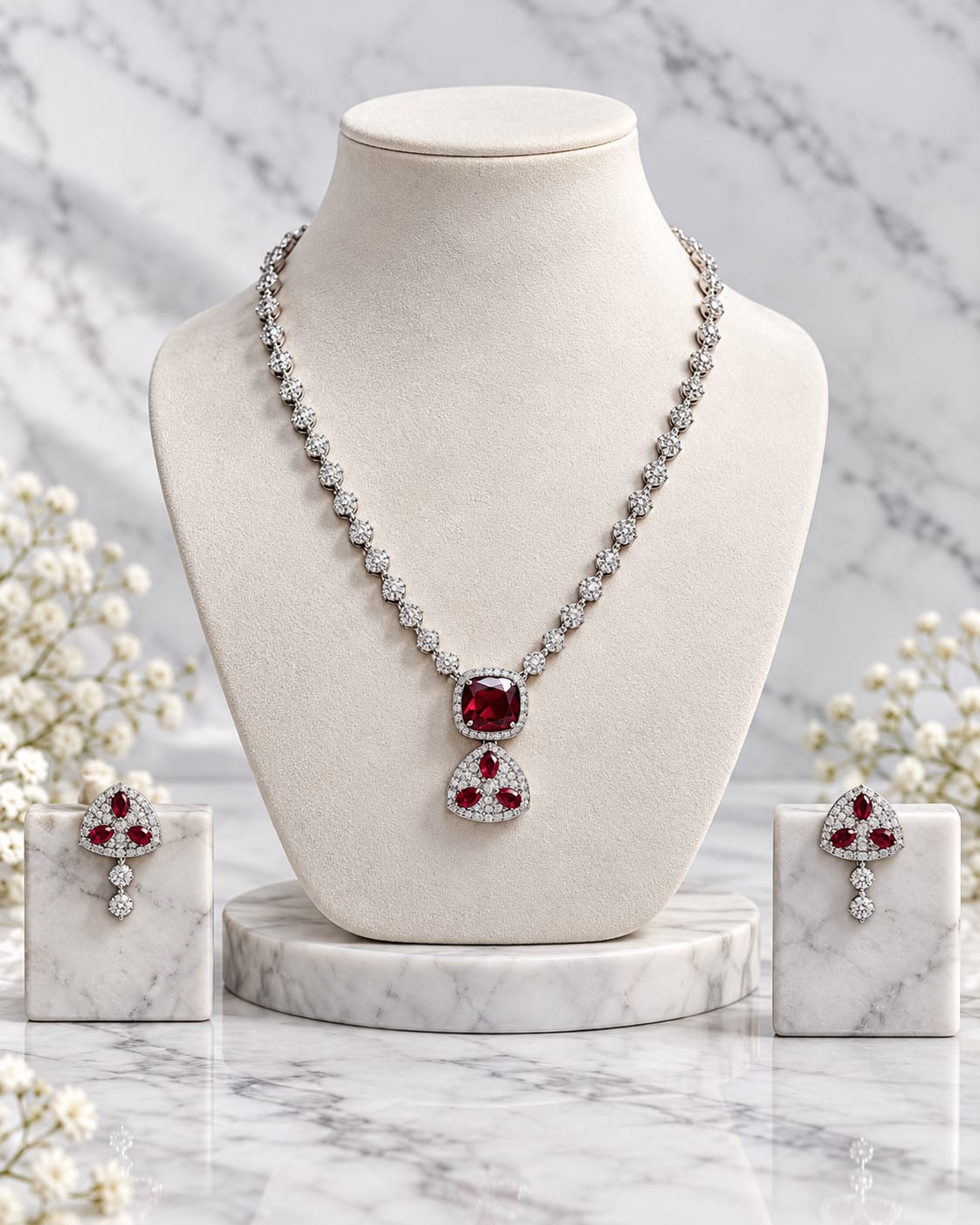 Ruby trio pendant